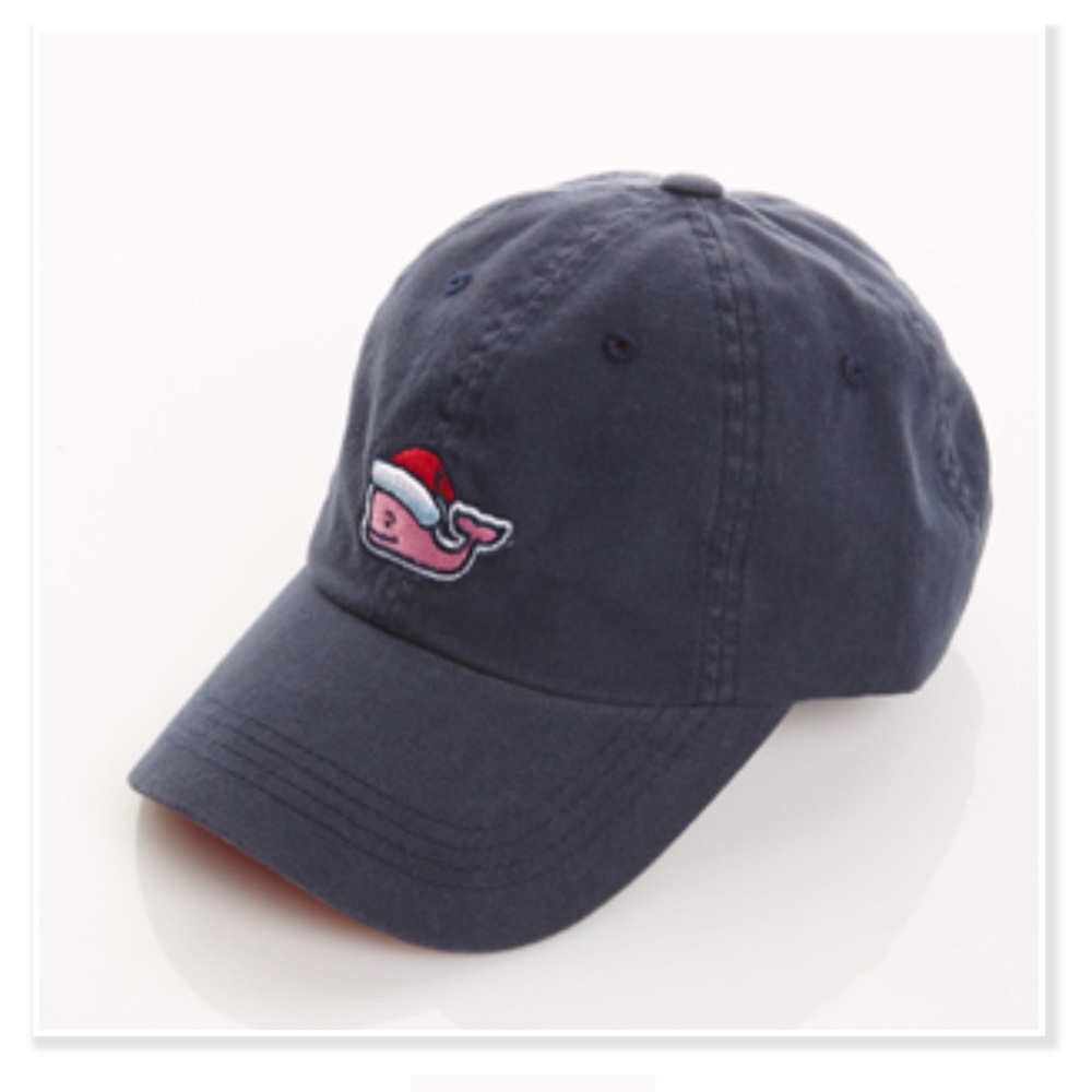 Vineyard Vines Santa Hat Whale Logo Baseball Hat